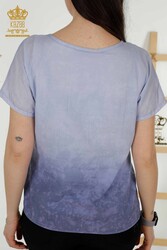 Блуза из вискозной ткани с вышивкой камнем Производитель женской одежды - 79174 | Настоящий текстиль - Thumbnail