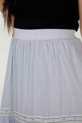 Юбка из хлопчатобумажной лайкры Производитель женской одежды - 20442 | Настоящий Текстиль - Thumbnail